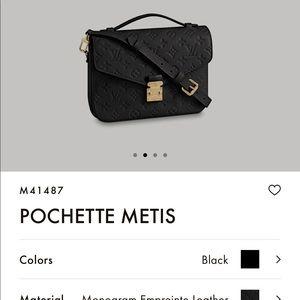 Black Louis Vuitton Pouchette Métis